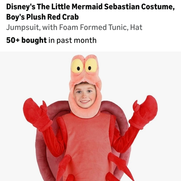 Kids Disney Crab Costume - Size 2T - Picture 2 of 5